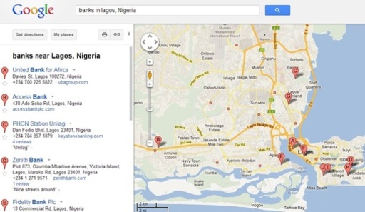 Nigeria Financal Services Embrace Google Maps Technology Over 10 000   Nigeria Banks Google Maps 